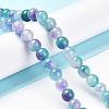 Faceted Rondelle Dyed Natural White Jade Bead Strands G-D073-01E-2