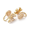 Brass Micro Pave Cubic Zirconia Ear Cuff Findings KK-F898-19B-G-2