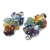 Natural Chip Gemstone Pendant Decorations HJEW-JM00213-2