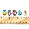 40Pcs 5 Styles Printed Natural Cowrie Shell Beads SHEL-FS0001-05-5