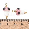 Handmade Porcelain Pendants STAS-Q119-28G-02-3
