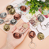 DICOSMETIC 12Pcs 3 Colors Alloy Keychain KEYC-DC0001-02-3