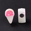 UV Plating Rainbow Iridescent Acrylic European Beads SACR-E009-36-4