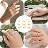 Natural Freshwater Pearl & 304 Stainless Steel Bead Finger Rings RJEW-FS00001-21-6