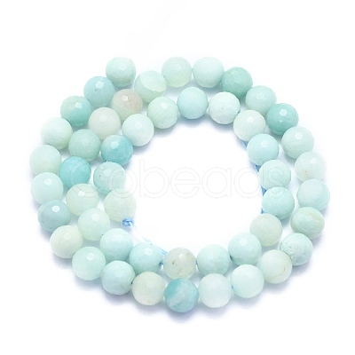 Natural Amazonite Beads Strands G-K310-A02-8mm-1