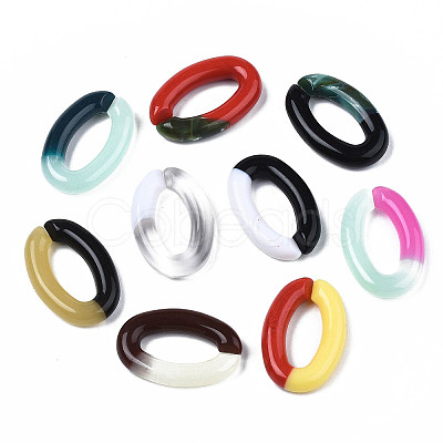 Two Tone Opaque Acrylic Linking Rings OACR-S038-035-1