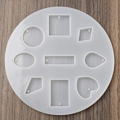 Geometrical Shape DIY Pendant Silicone Molds DIY-E070-01A-1