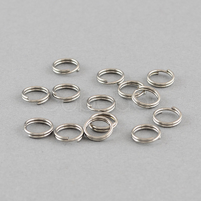 Tarnish Resistant 304 Stainless Steel Split Rings A-STAS-Q186-01-5mm-1
