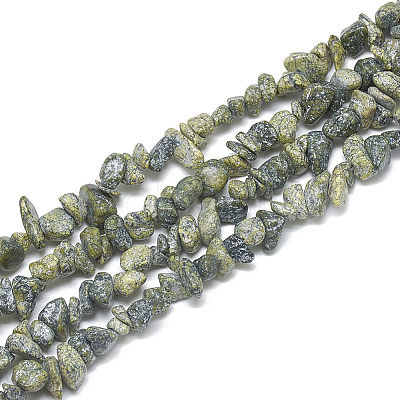 Natural Serpentine/Green Lace Stone Beads Strands G-S314-35-1