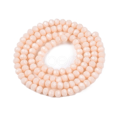 Opaque Solid Color Imitation Jade Glass Beads Strands EGLA-A044-P4mm-D05-1