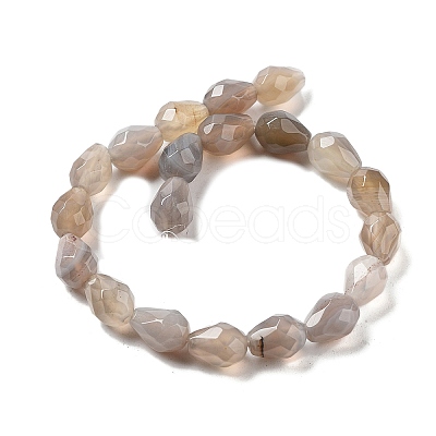 Natural Grey Agate Beads Strands G-P520-B08-01-1