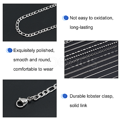 304 Stainless Steel Chain Necklaces STAS-PH0018-41P-1