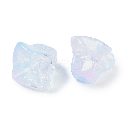 Transparent Spray Paint Glass Beads GLAA-H035-03K-1