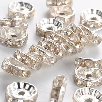 Brass Grade B Rhinestone Spacer Beads RSB039-B01-1
