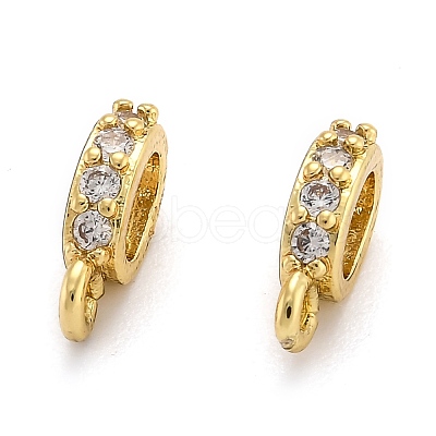 Brass Micro Pave Cubic Zirconia Tube Bails X-ZIRC-H119-11-1