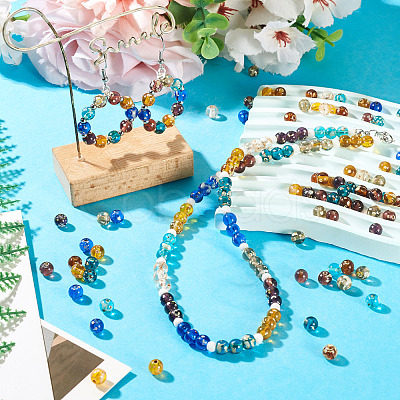 Picasso Baking Paint Glass Seed Beads SEED-TA0001-61D-1