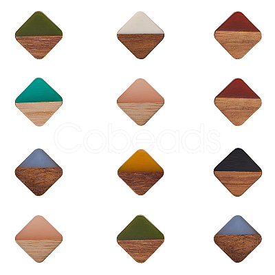 Resin & Wood Cabochons RESI-CJ0001-25-1