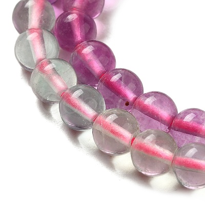 Gradient Color Natural Fluorite Beads Strands G-Z047-C02-04-1