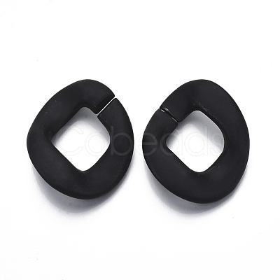 Spray Painted CCB Plastic Linking Rings CCB-R104-01C-01-1