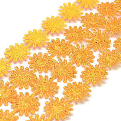 Glitter Powder Polyester Ribbons X-SRIB-S048-04F-1