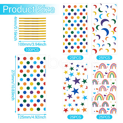 4 Styles OPP Cellophane Candy Storage Bags Sets ABAG-TAC0013-20C-01-1