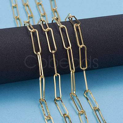 Soldered Brass Paperclip Chains CHC-G005-12G-1