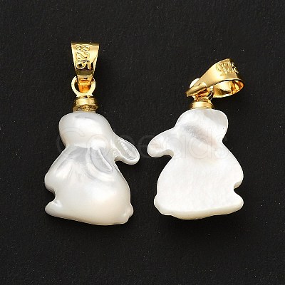 Natural White Shell Pendants SHEL-G014-13B-1