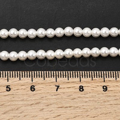 Electroplated Shell Pearl Beads Strands BSHE-K017-4mm-1