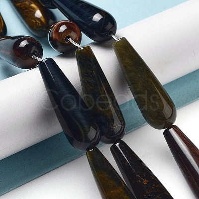 Natural 3-Color Tiger Eye Beads Strands G-P528-H11-01-1