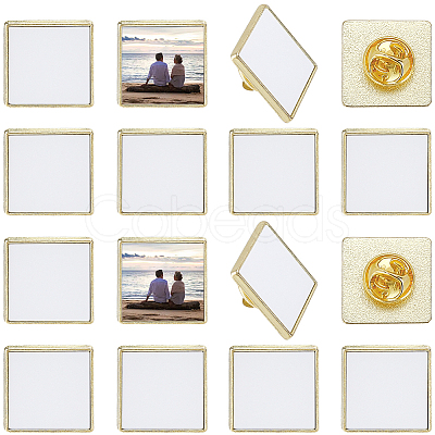20 Boxs Sublimation Blank Brooch Pins FIND-SP0004-09B-1