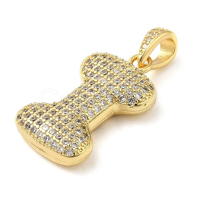Brass Micro Pave Cubic Zirconia Pendants KK-E061-03G-09-1