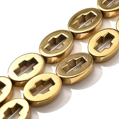 Electroplated Synthetic Non-magnetic Hematite Beads Strands G-L613-Z01-03F-1