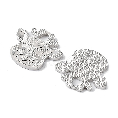 Rhodium Plated 925 Sterling Silver Charms STER-C003-13P-1