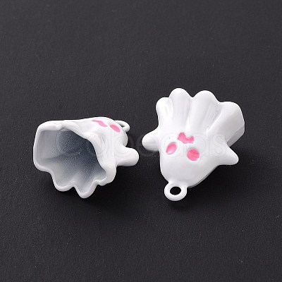 Spray Painted Alloy Enamel Pendants FIND-I037-42F-1