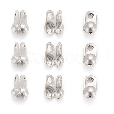 Tarnish Resistant 304 Stainless Steel Bead Tips STAS-R063-20-1