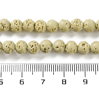 Synthetic Lava Rock Dyed Beads Strands G-H311-08A-01-1