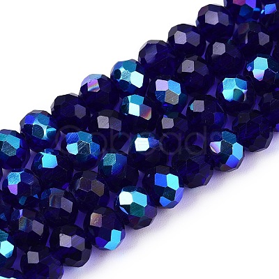 Electroplate Glass Beads Strands EGLA-A044-T6mm-L06-1