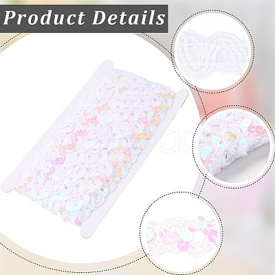 2Pcs 2 Colors Polyester Paillette Beads OCOR-CY0002-36-1