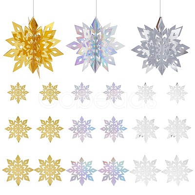 18Pcs 3 Styles Christmas Theme Plastic Decorations DIY-SC0026-69-1