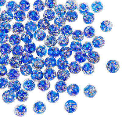 Luminous Handmade Gold Sand Lampwork Beads LAMP-NB0001-79D-1