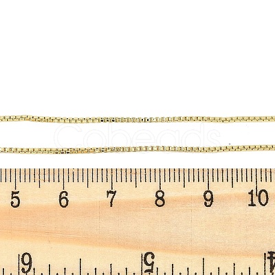 Rack Plating 1MM Brass Box Chain Necklaces for Women NJEW-H049-02G-1