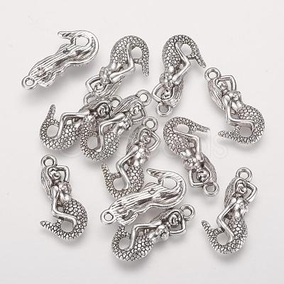 Alloy Metal 3D Mermaid Pendants PALLOY-2458-AS-FF-1