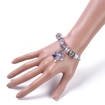 Brass European Style Bracelets BJEW-JB04981-1
