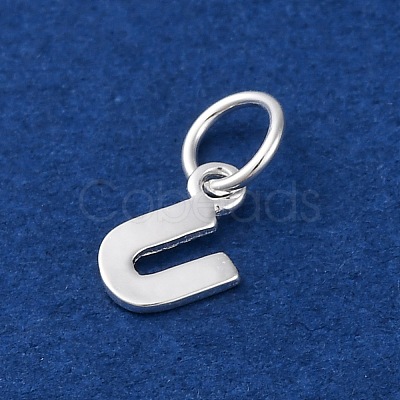 925 Sterling Silver Letter Charms STER-C012-01S-U-1