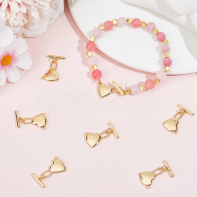 10 Sets Brass Toggle Clasps KK-BBC0015-82-1