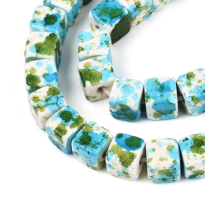 Spray Painted Synthetic Turquoise Beads Strands TURQ-T004-13C-1