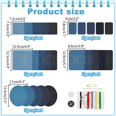 5Sets 5 Styles Computerized Embroidery Iron on/Sew on Patches PATC-PH0001-10-1