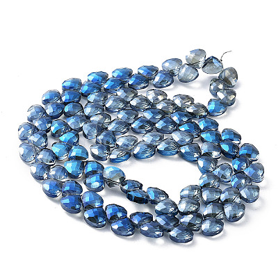 Electroplate Triangle Glass Beads Strands EGLA-A036-11A-FR02-1