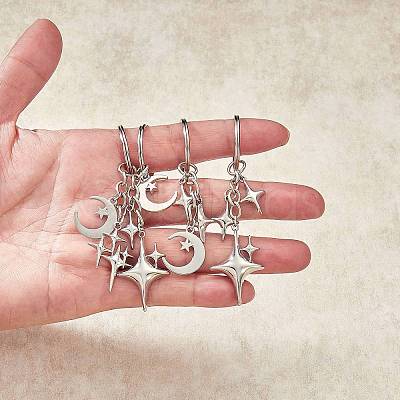 Star & Moon Alloy Keychain KEYC-SW00014-04-1