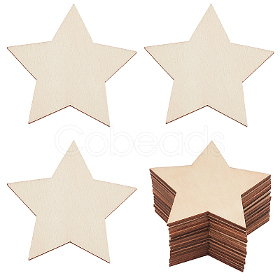 50Pcs Wood Cutouts DIY-SP0004-64A-01-1